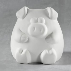 Ceramic Bisque Pig Bankable Ceramic Bisque Pig Bankable